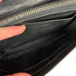 Balenciaga Black Leather Flap Wallet on Chain Bag