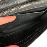 Balenciaga Black Leather Flap Wallet on Chain Bag