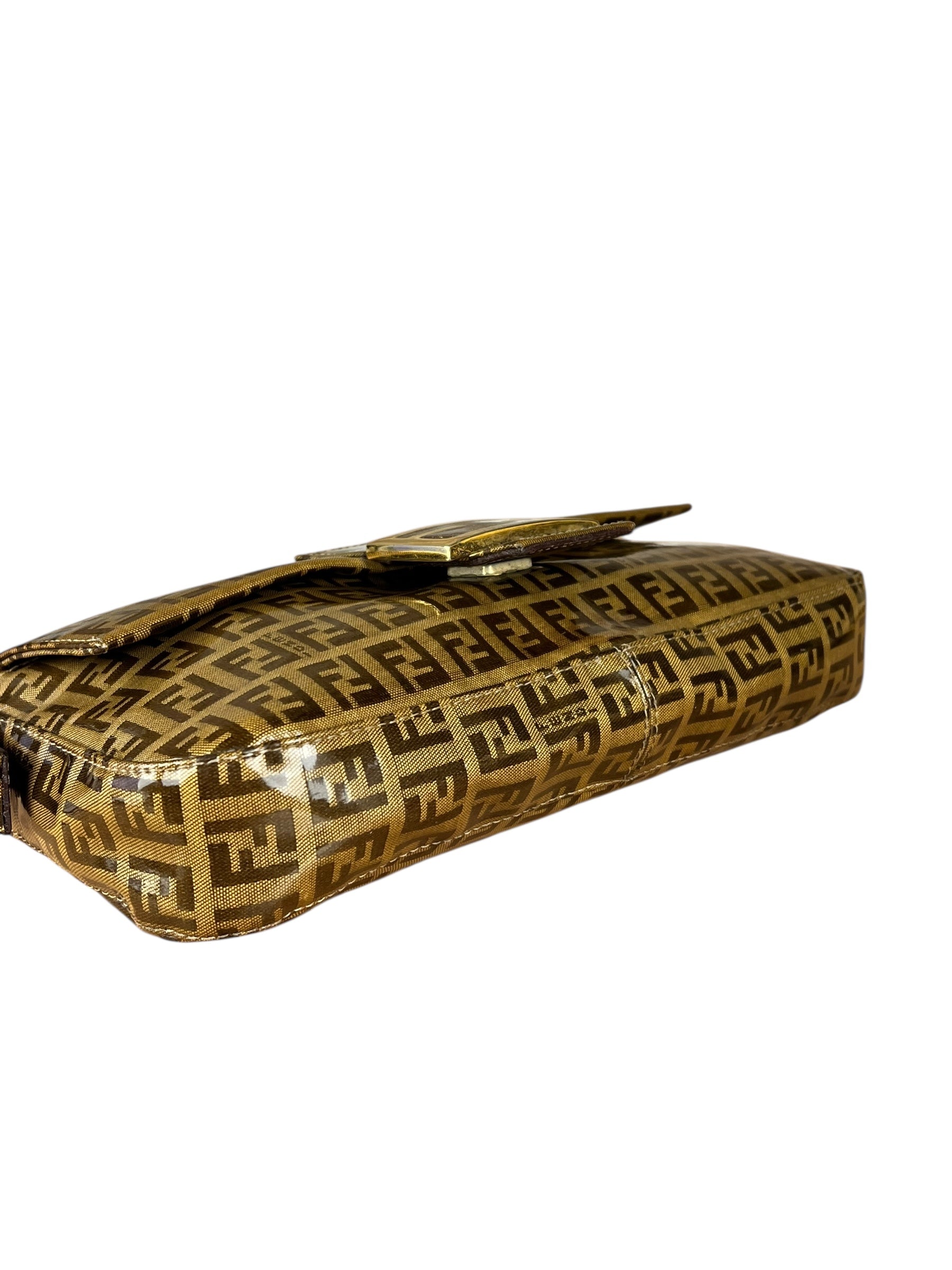 Fendi FF Sequin PVC Coated Canvas Baguette