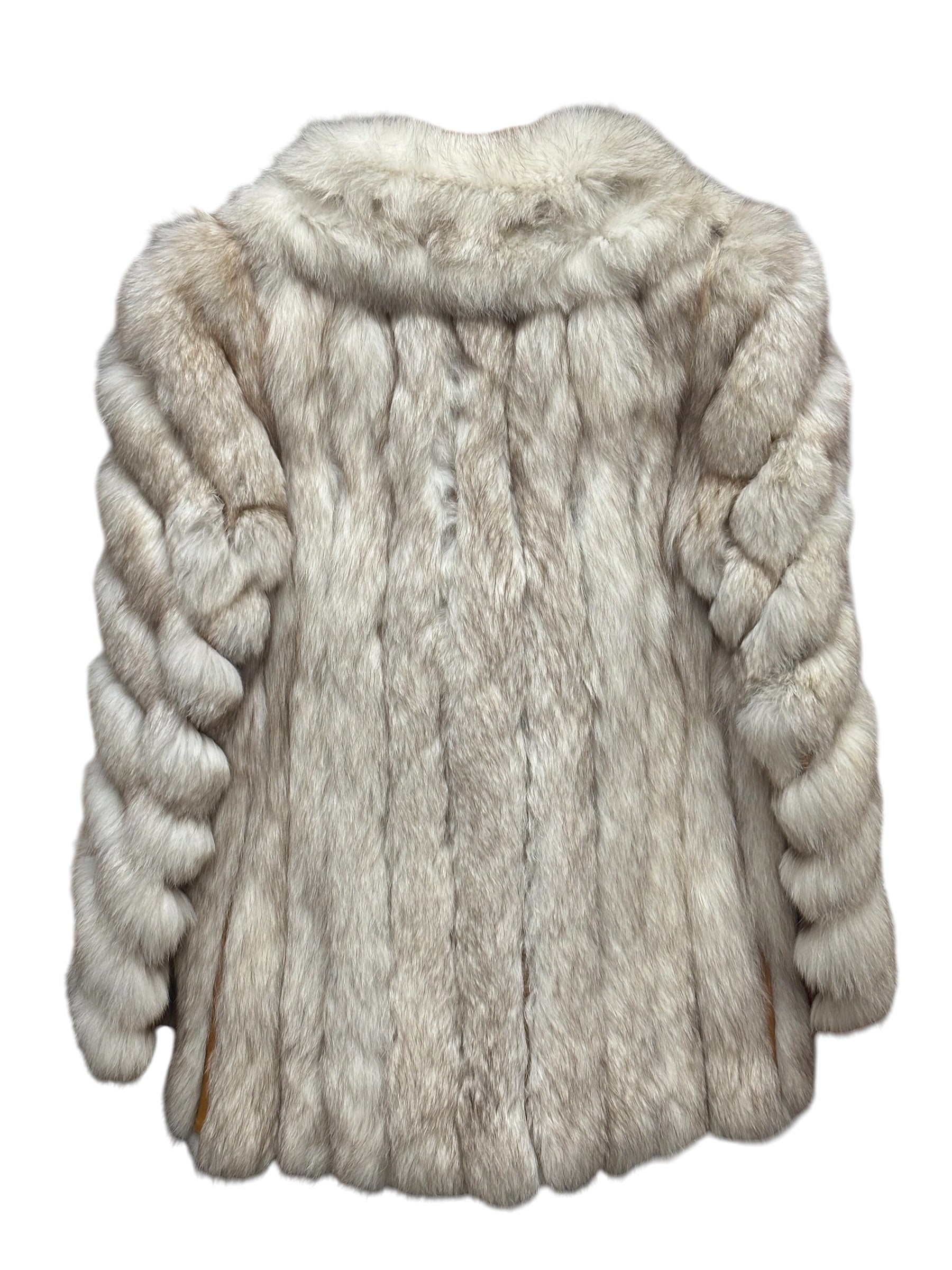 Motomachi Yamaoka Leather Trim Fox Fur Coat