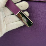 Hermes Kelly 35 Purple Ghillies Swift Togo Leather Handbag 2015