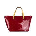 Louis Vuitton Red Leather Monogram Vernis Bellevue Handbag PM