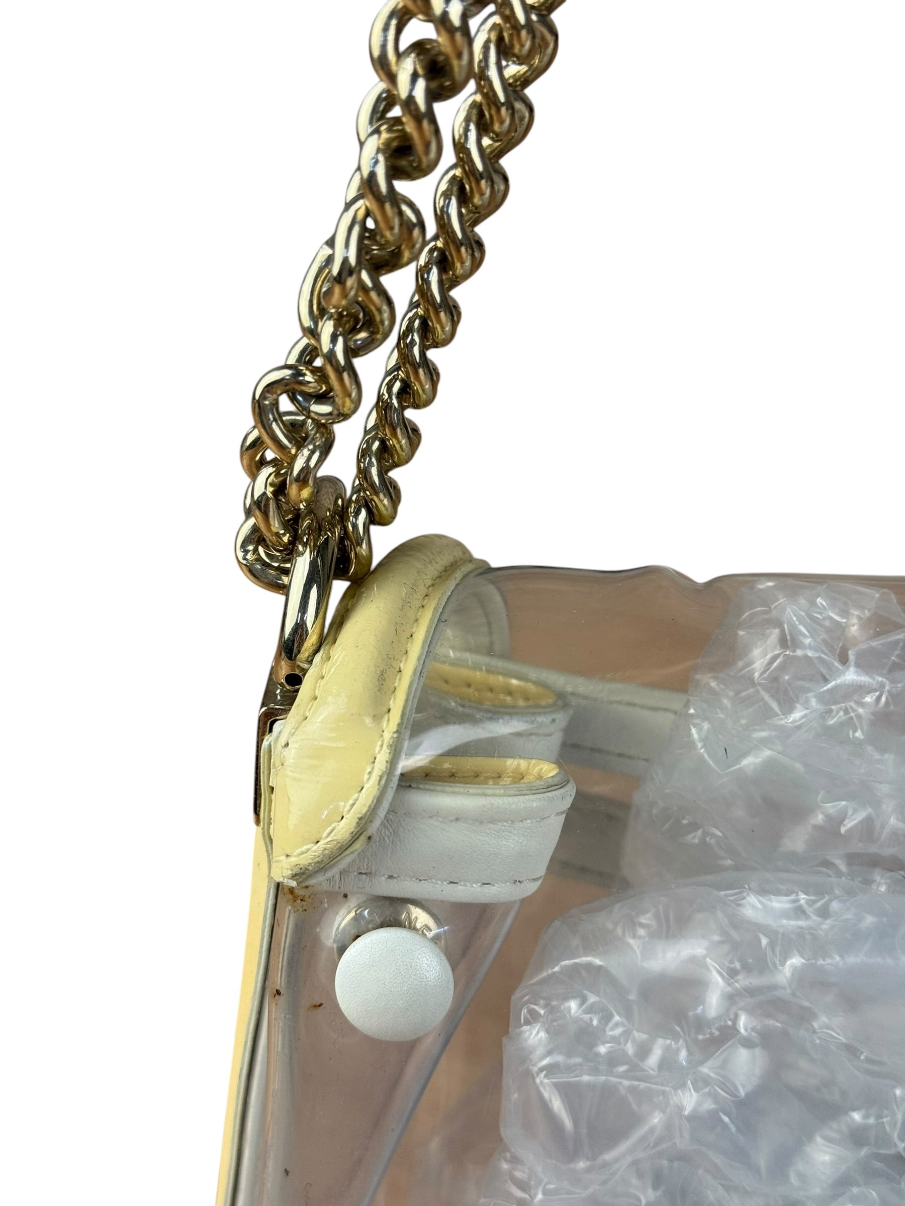 Chanel Yellow Clear PVC Classic Chain Flap Bag 2012