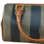Fendi Vintage Pequin Stripped Nano Boston Bag