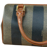 Fendi Vintage Pequin Stripped Nano Boston Bag