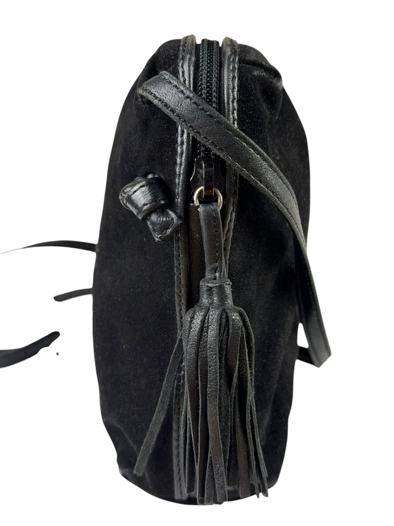 Bottega Veneta Black Suede/Leather Trim Crossbody Bag