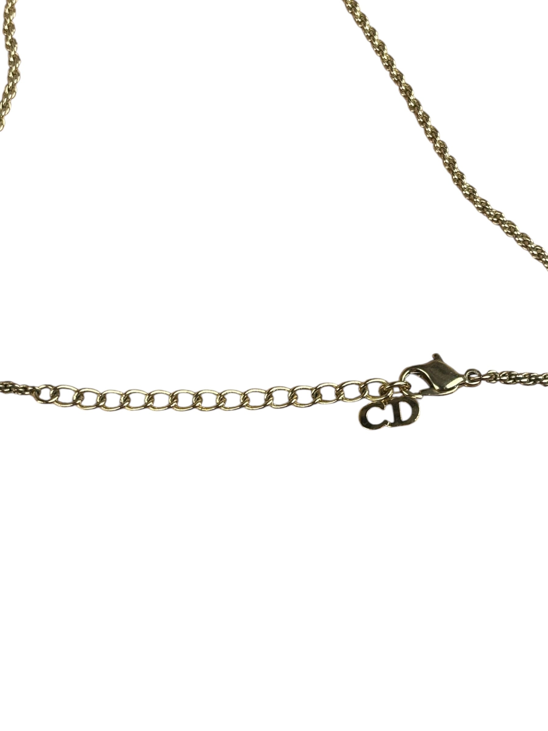 Christian Dior Vintage Gold Pearl Necklace