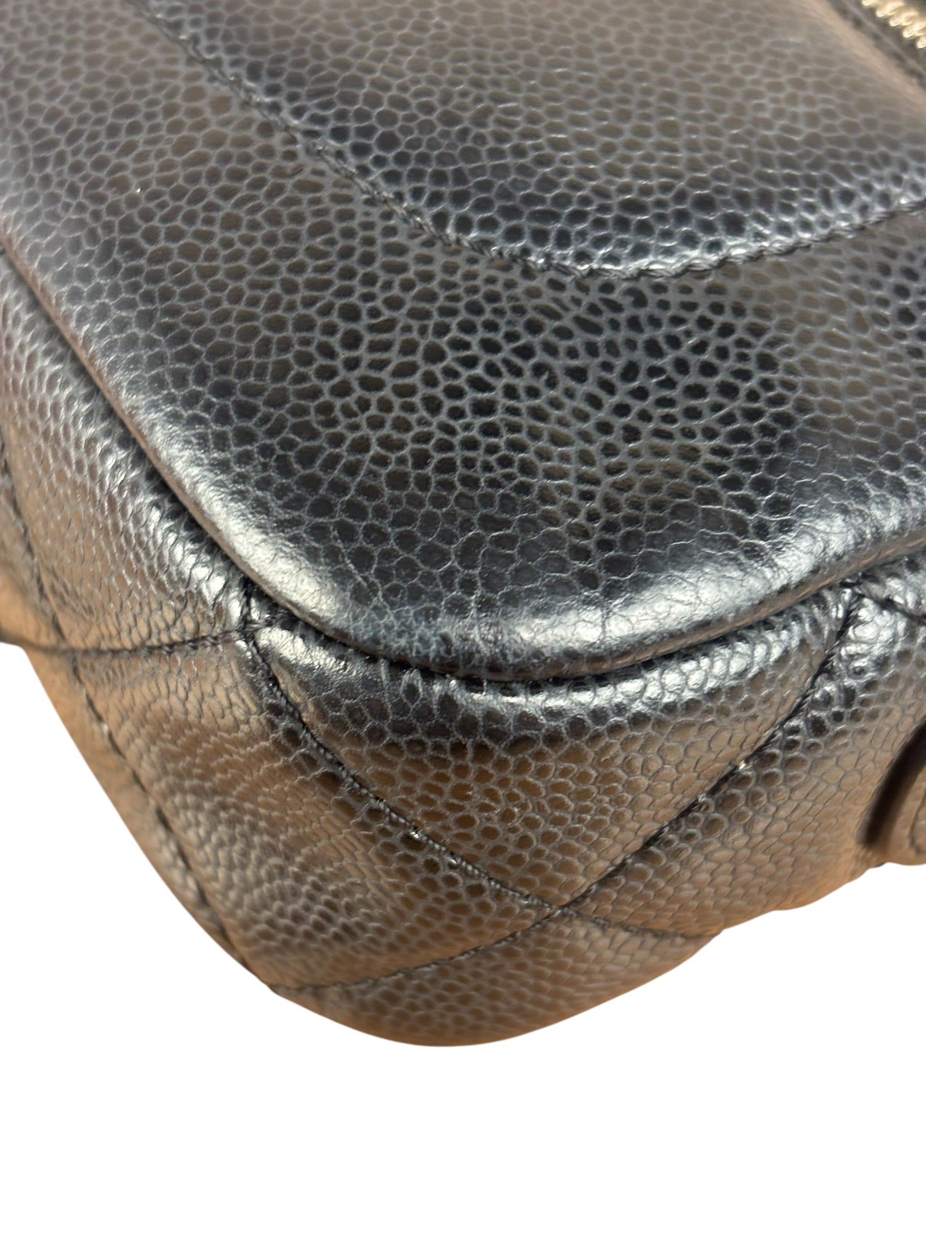 Chanel Black Caviar Quilted Leather Mini Square Flap Bag 2021