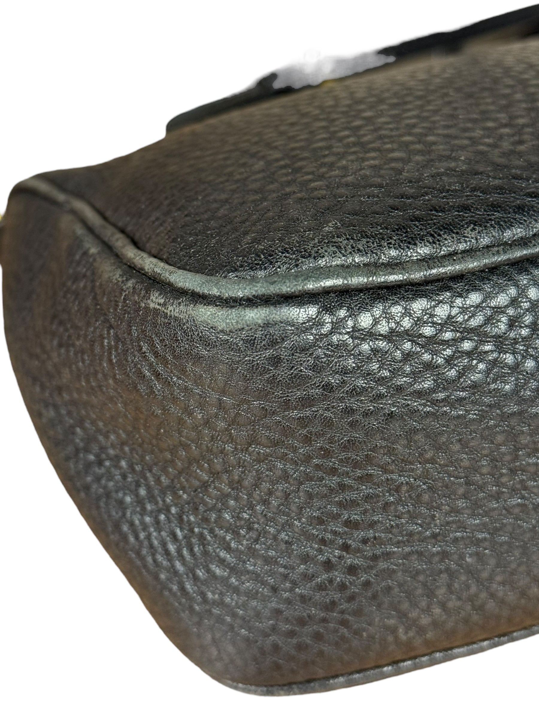 Prada Black Pebbled Leather Pochette