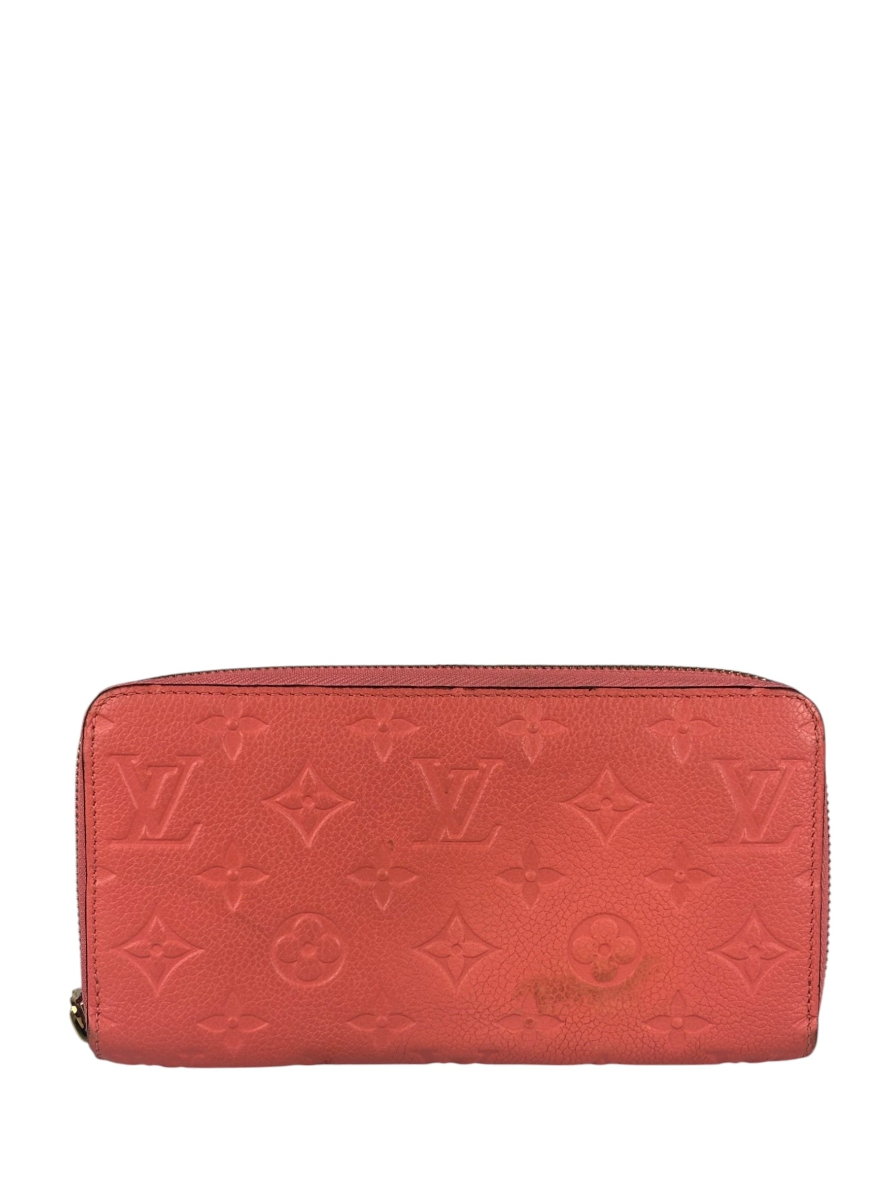 Louis Vuitton Pink Empreinte Leather Long Wallet