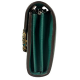 Gucci Green Leather Crystal Embellished Dionysus Chain Bag