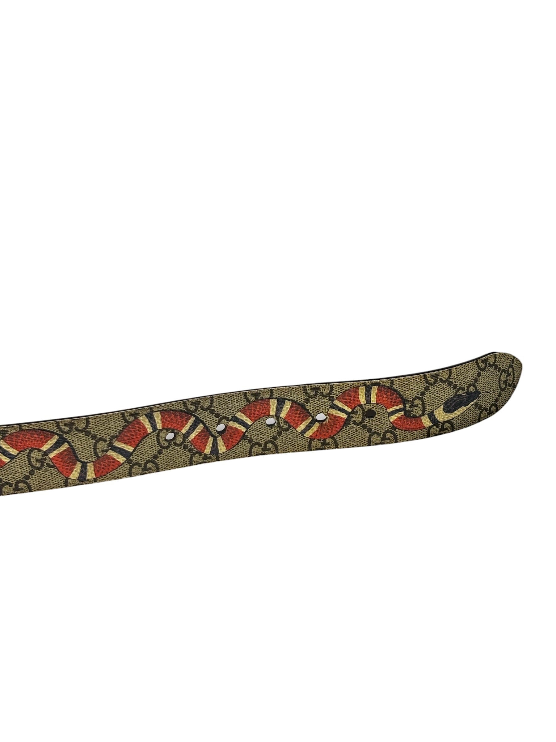 Gucci Beige GG Kingsnake Belt