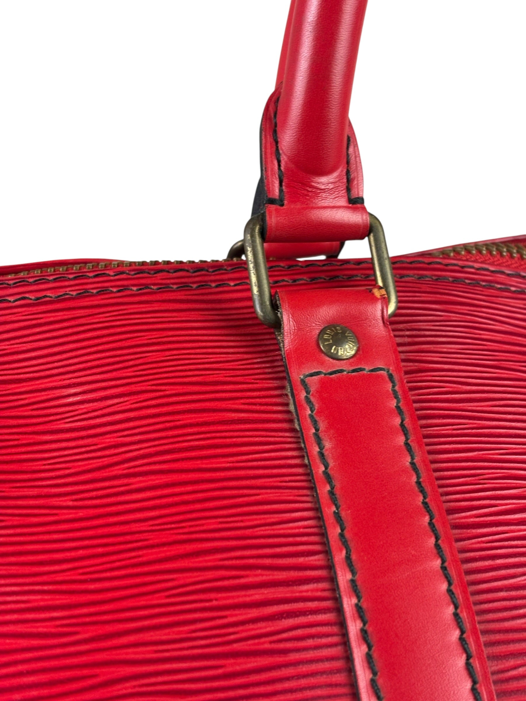 Louis Vuitton Red Epi Keepall 45