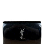 Saint Laurent Cassandre Leather Wallet on Chain Bag Black