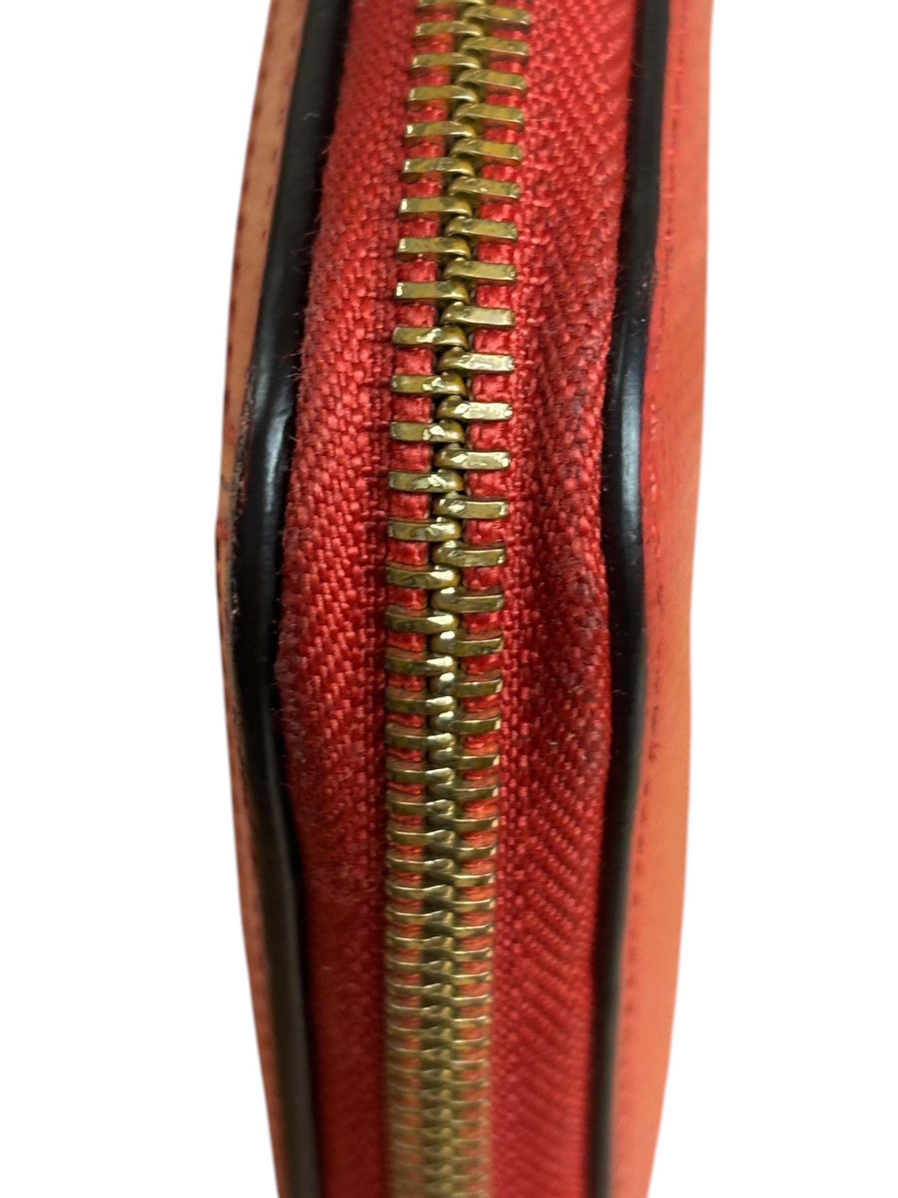 Burberry Vintage Red Leather Zip Long Wallet