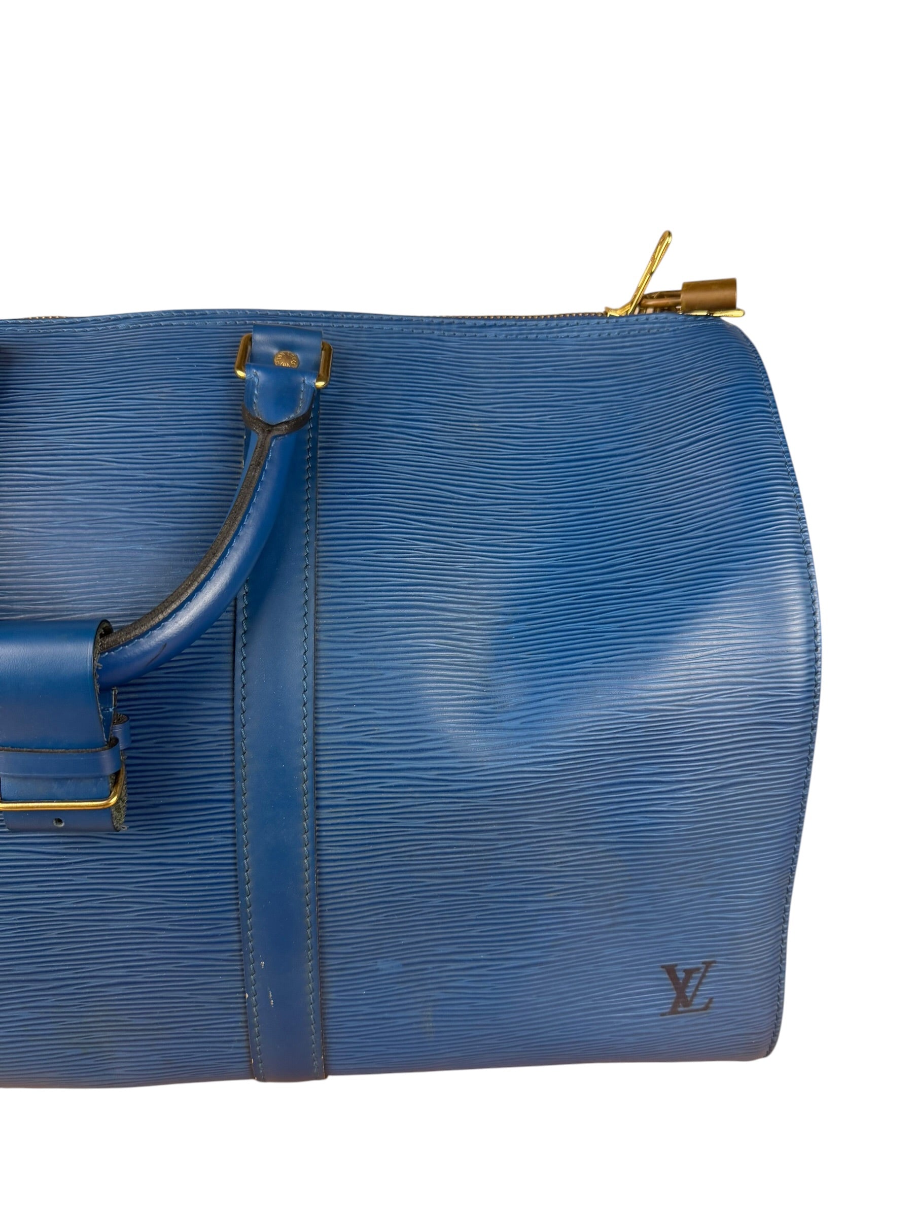 Louis Vuitton Vintage Blue Epi Leather Keepall