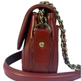 Chanel Burgundy Chevron-Quilted Leather Flap Crossbody 2018