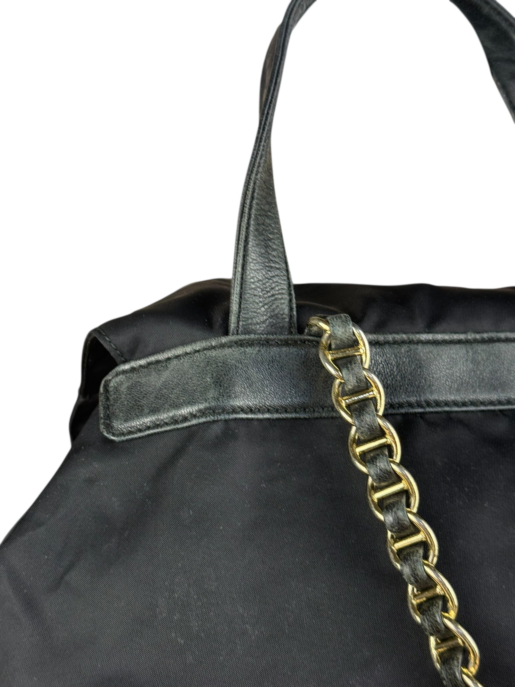 Prada Vintage Black Nylon Drawstring Backpack