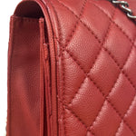 Chanel Red Caviar Leather Maxi Chain Flap Bag 2014