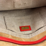 Fendi Colorblock Leather Woven Shoulder Bag