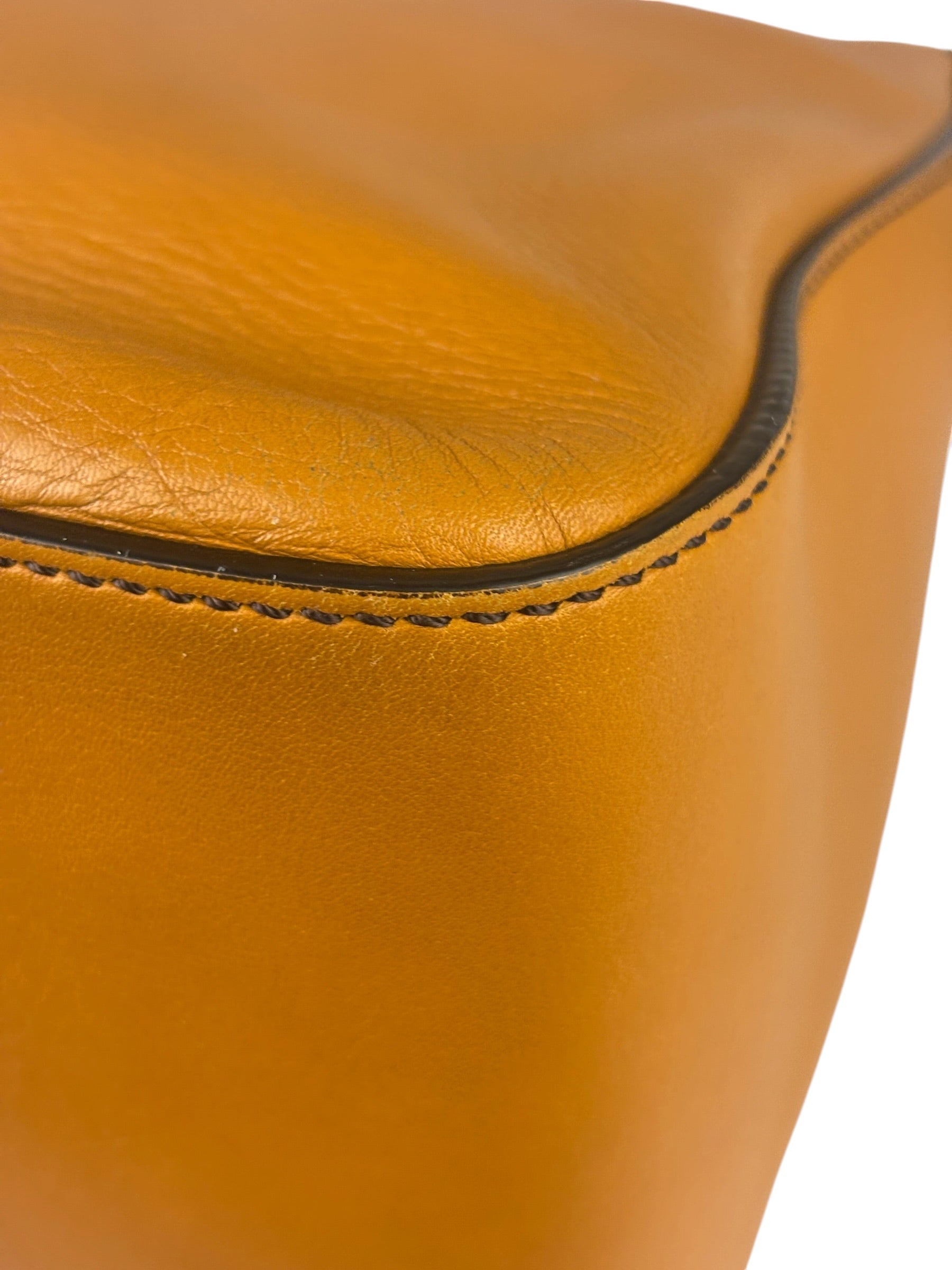 Fendi Brown Leather Mamma Foreever Flap Baguette
