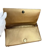 Chanel Gold Leather East West Shoulder Bag 2001