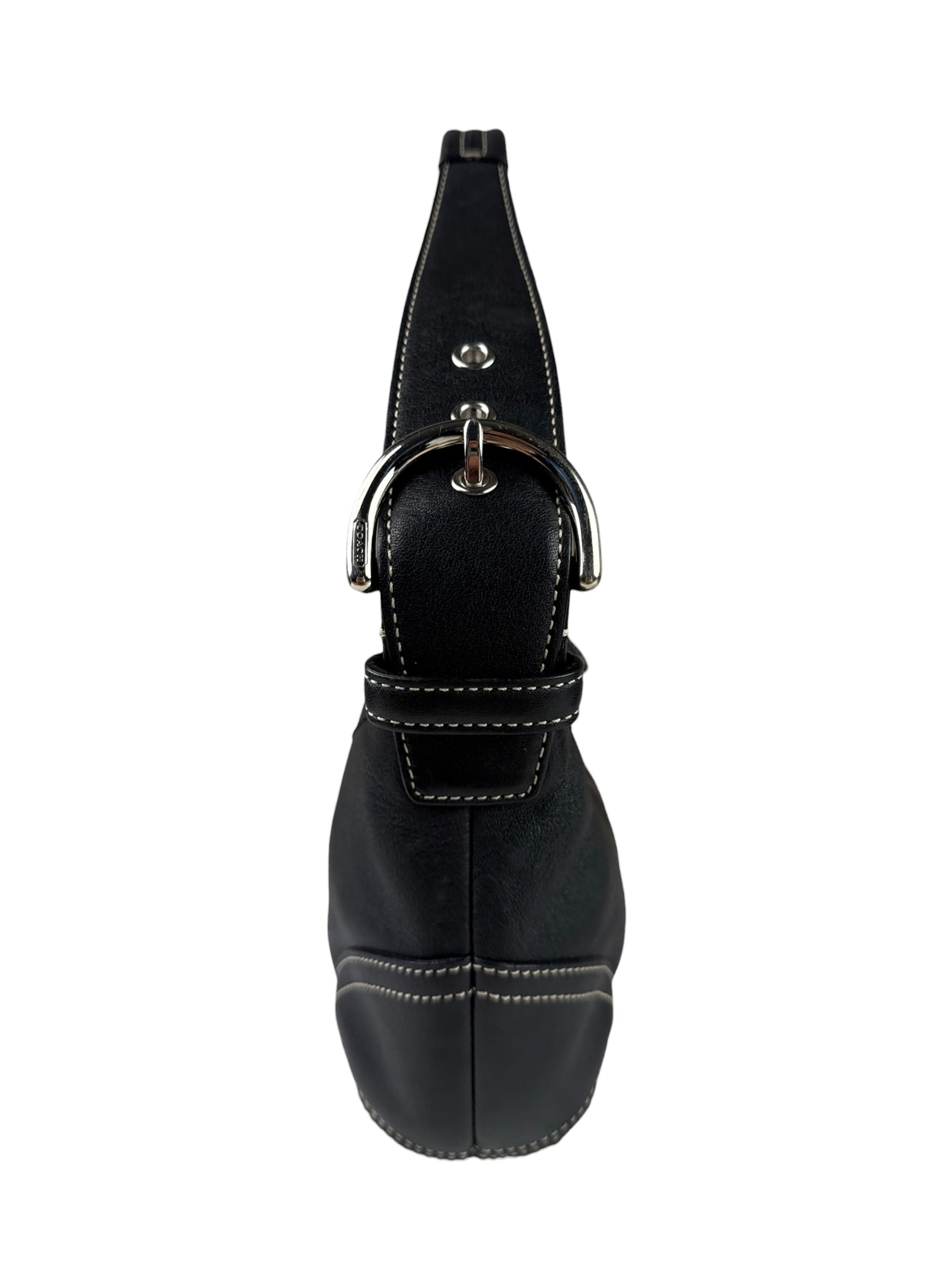 Coach Black Leather Soho Hobo Pochette
