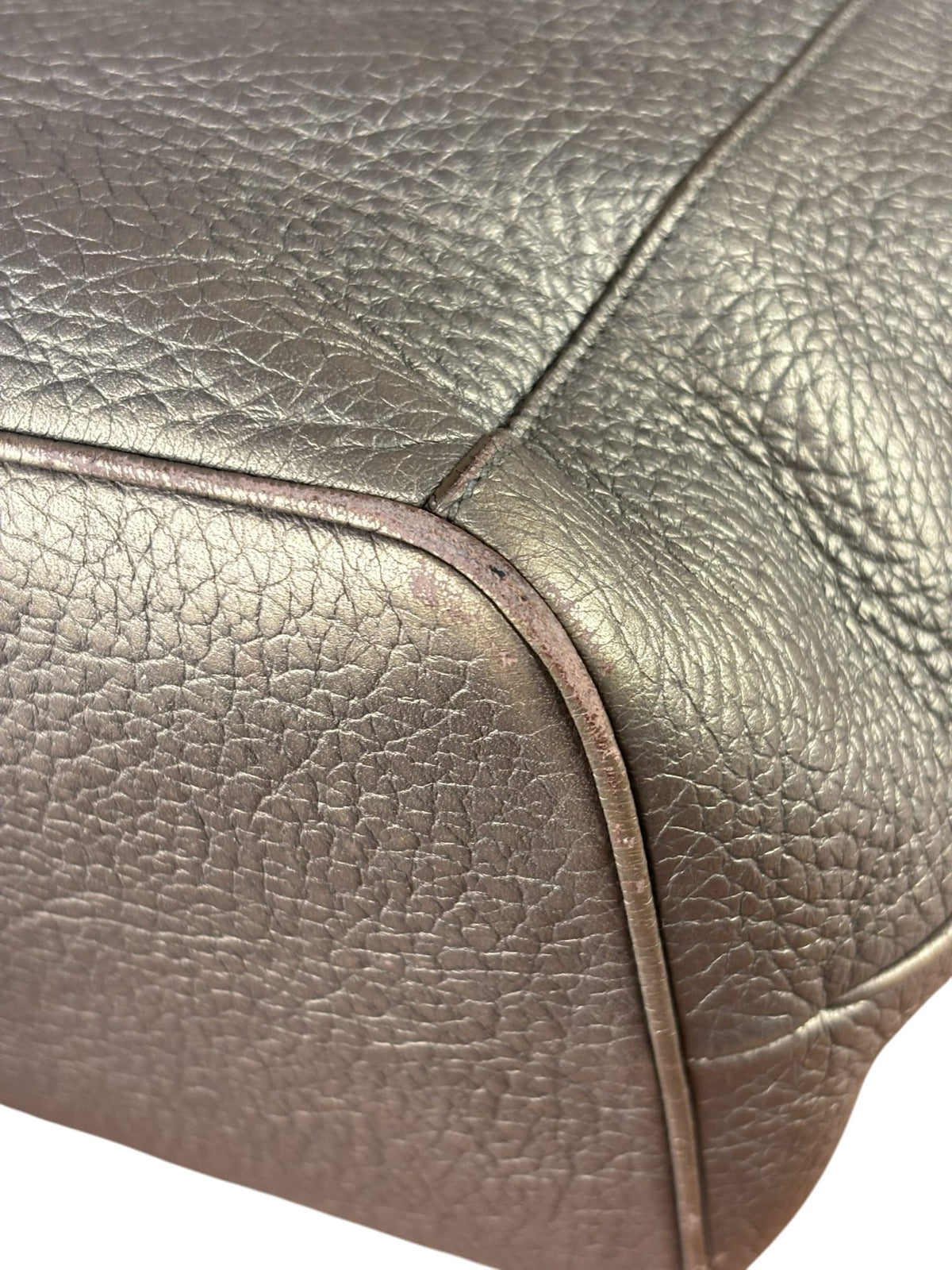 Loewe Anagram Metallic Leather Tote