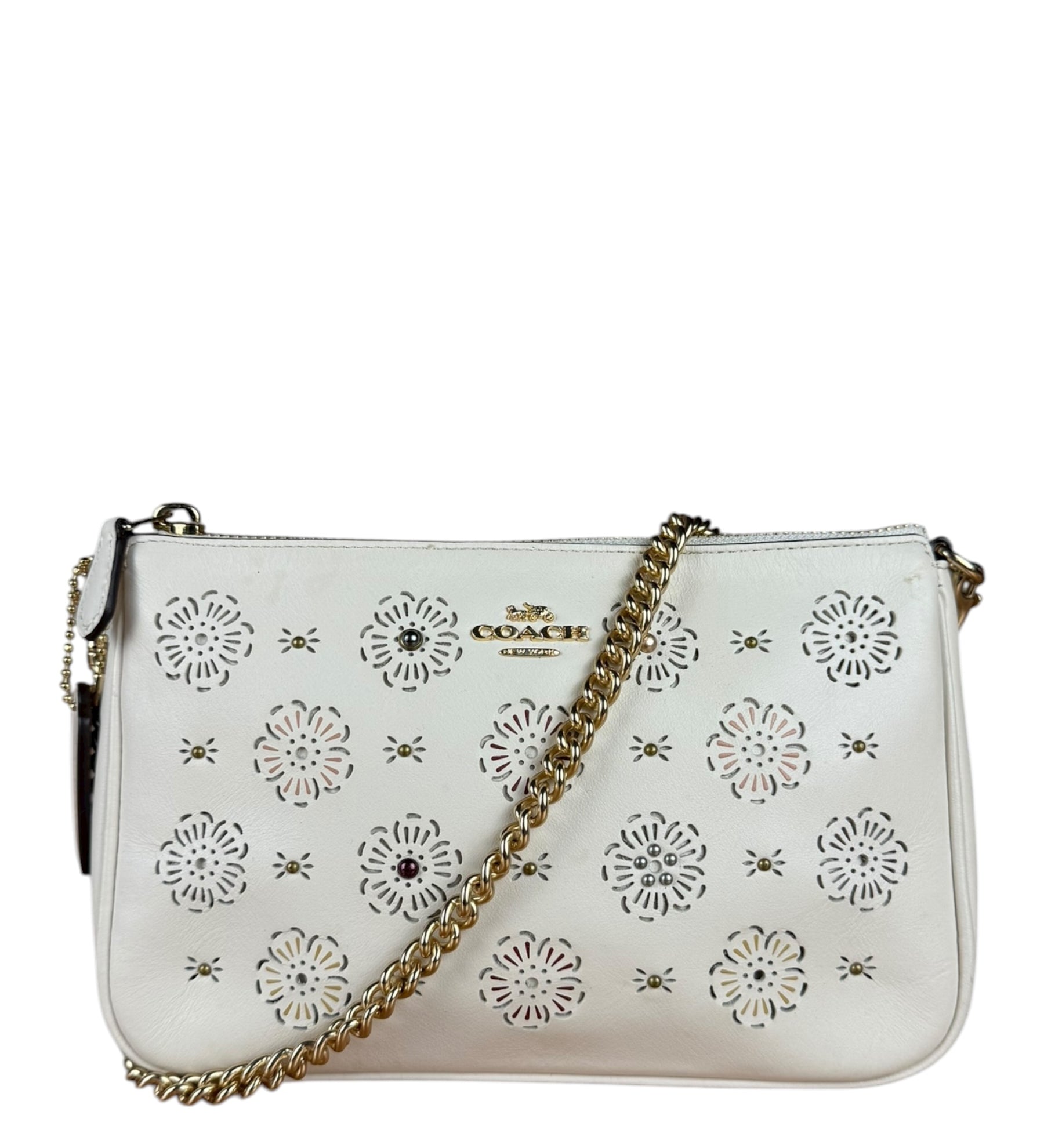 Coach Floral Cutout Print Crossbody Bag