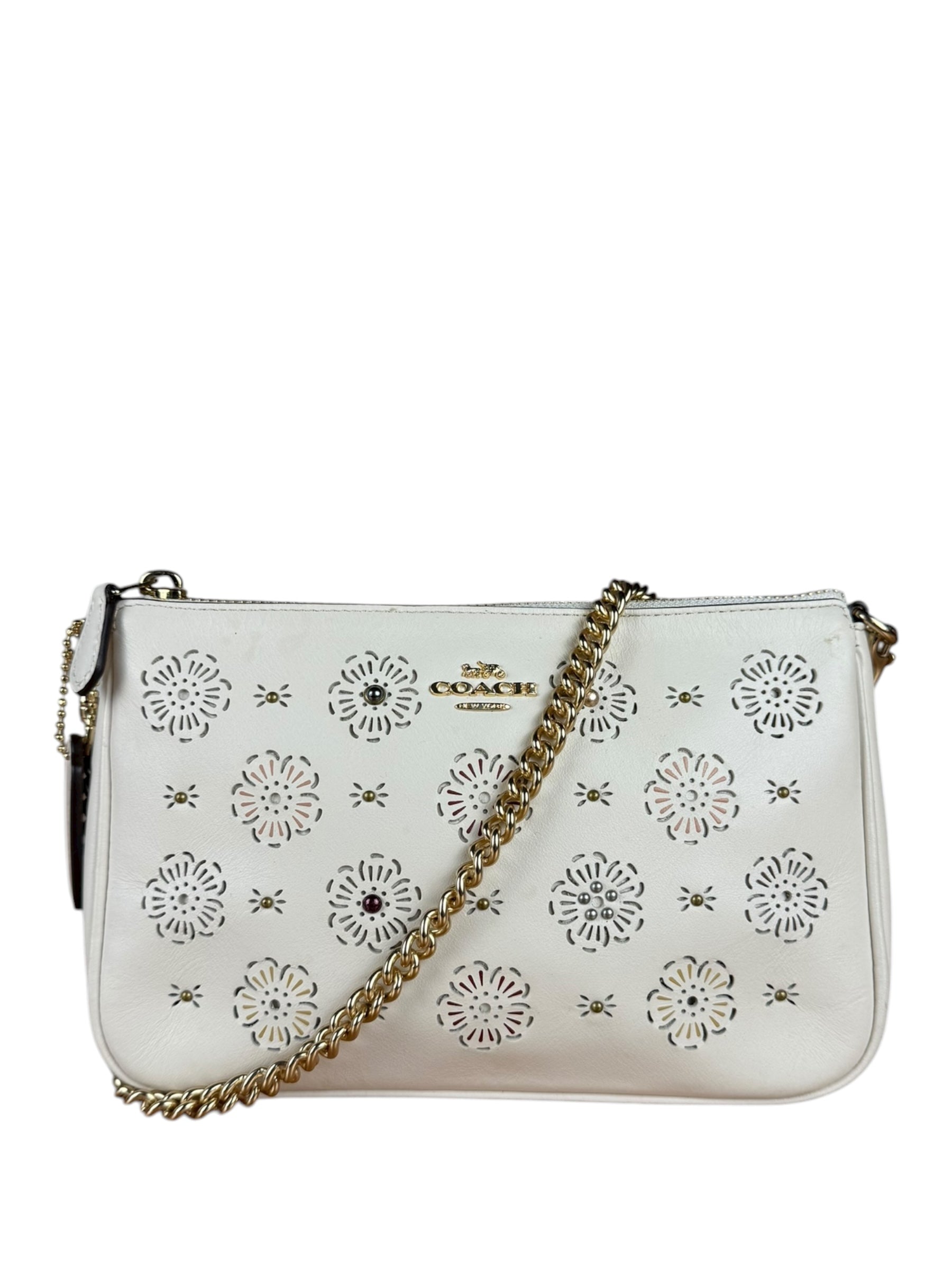 Coach Floral Cutout Print Crossbody Bag
