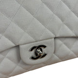 Chanel Grey Cotton M Classic Flap