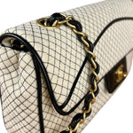 Chanel East West Beige Jersey Flap Bag 2002