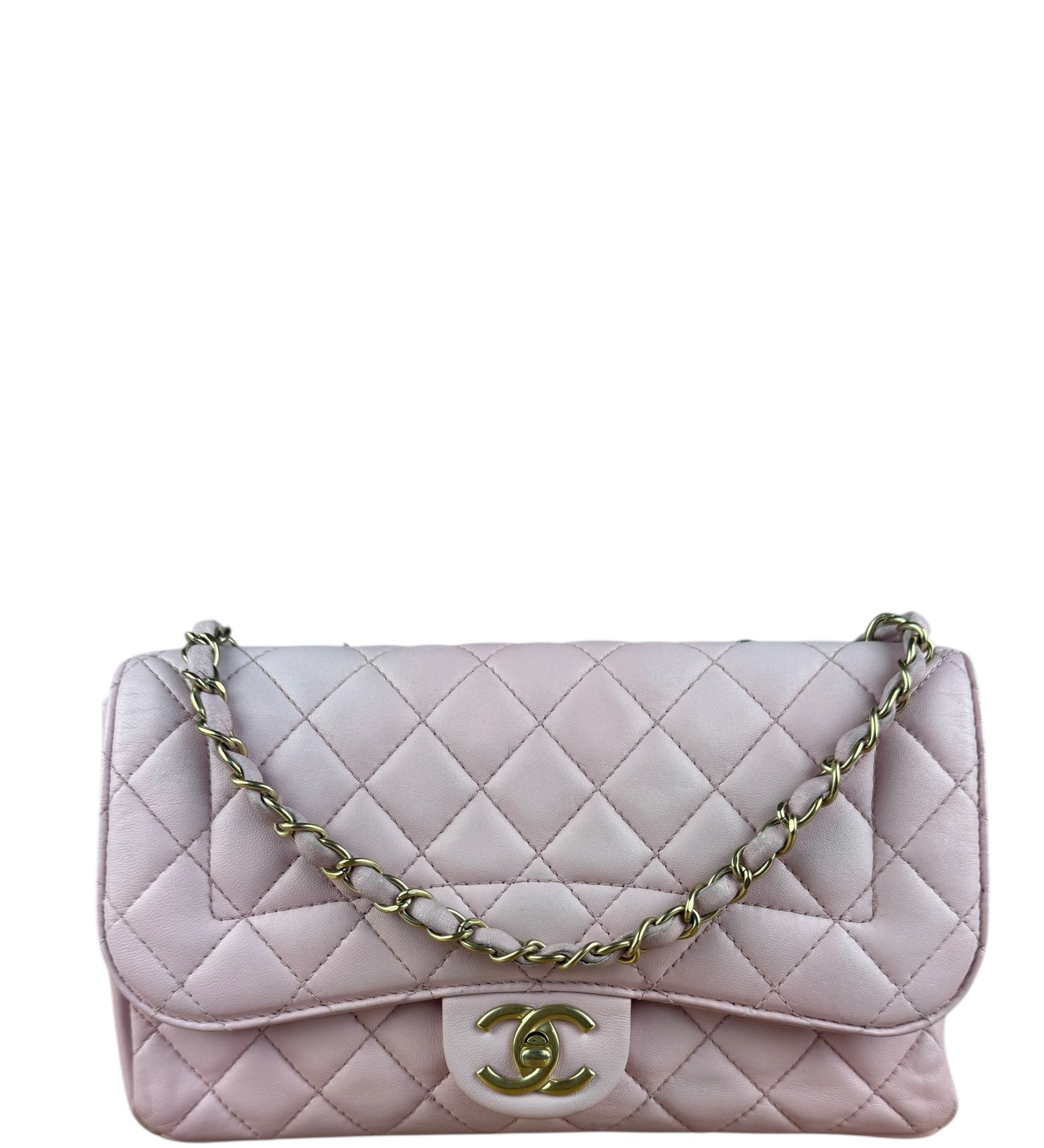 Chanel Pink CC Quilted Timeless Classique Flap 2015