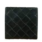 Bottega Veneta Black Intreccio Leather Coin Wallet