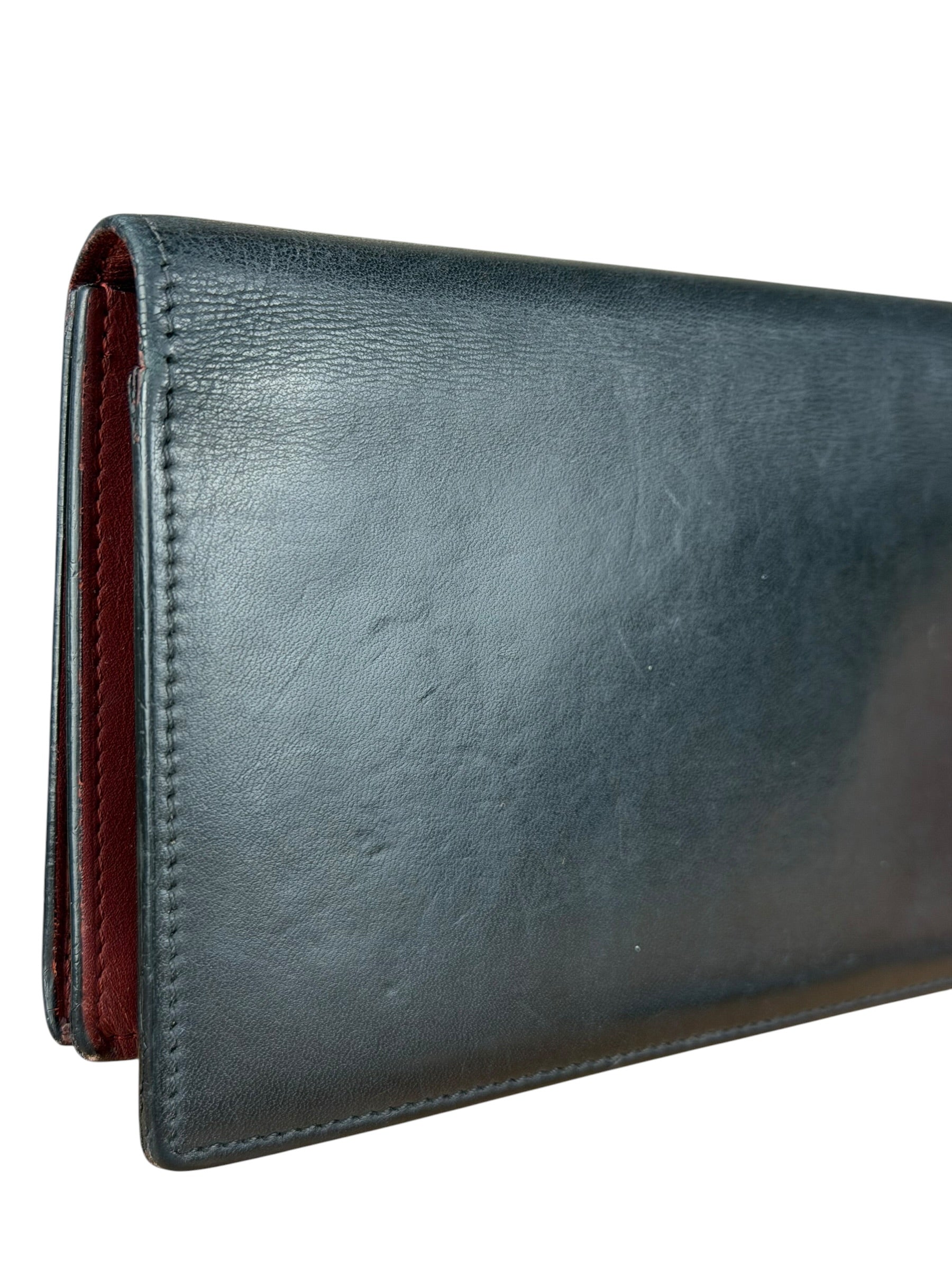 Cartier Black Leather Louis Multipurpose Continental Long Wallet