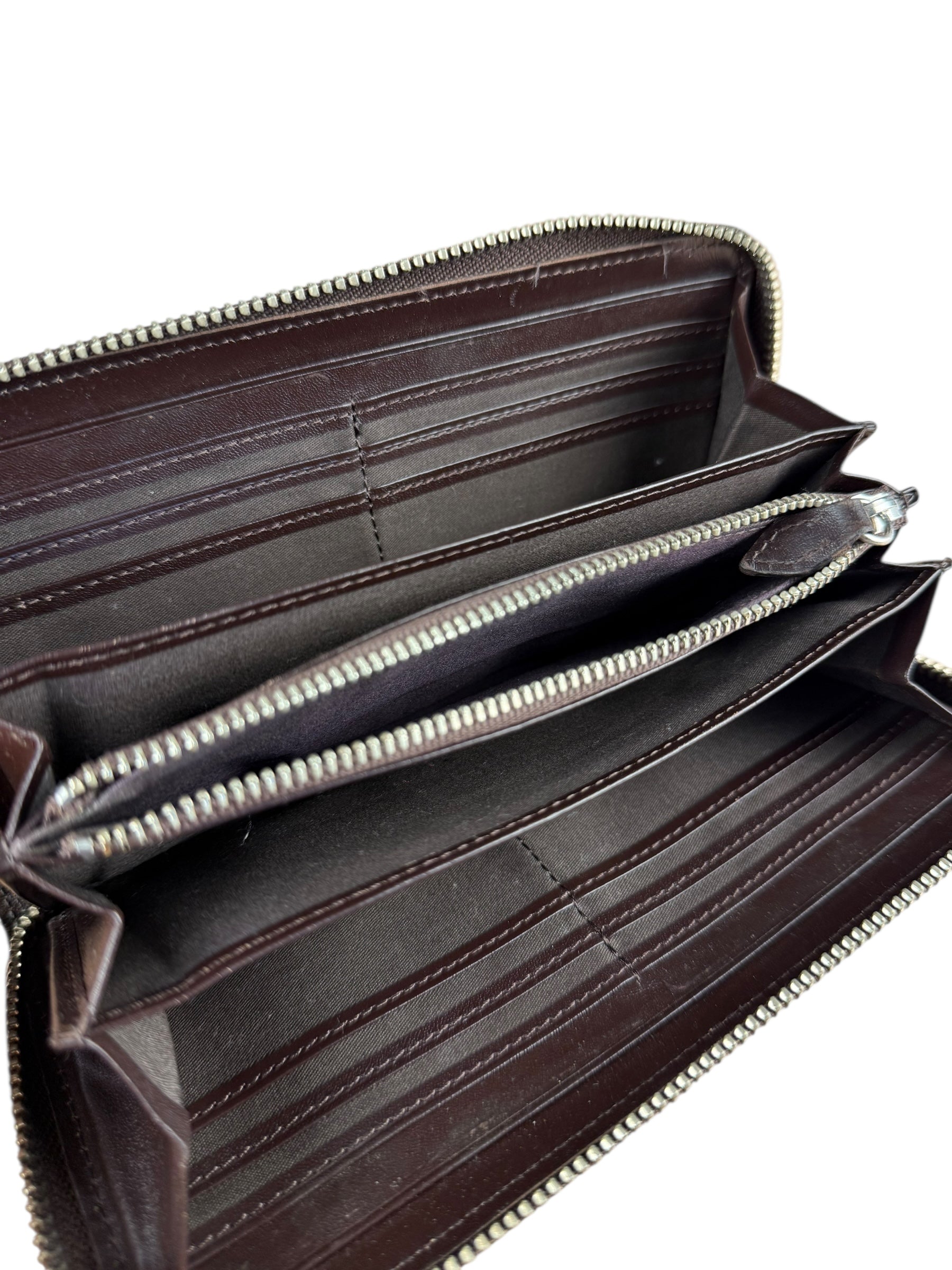 Vivienne Westwood Brown Leather Logo Zippy Wallet