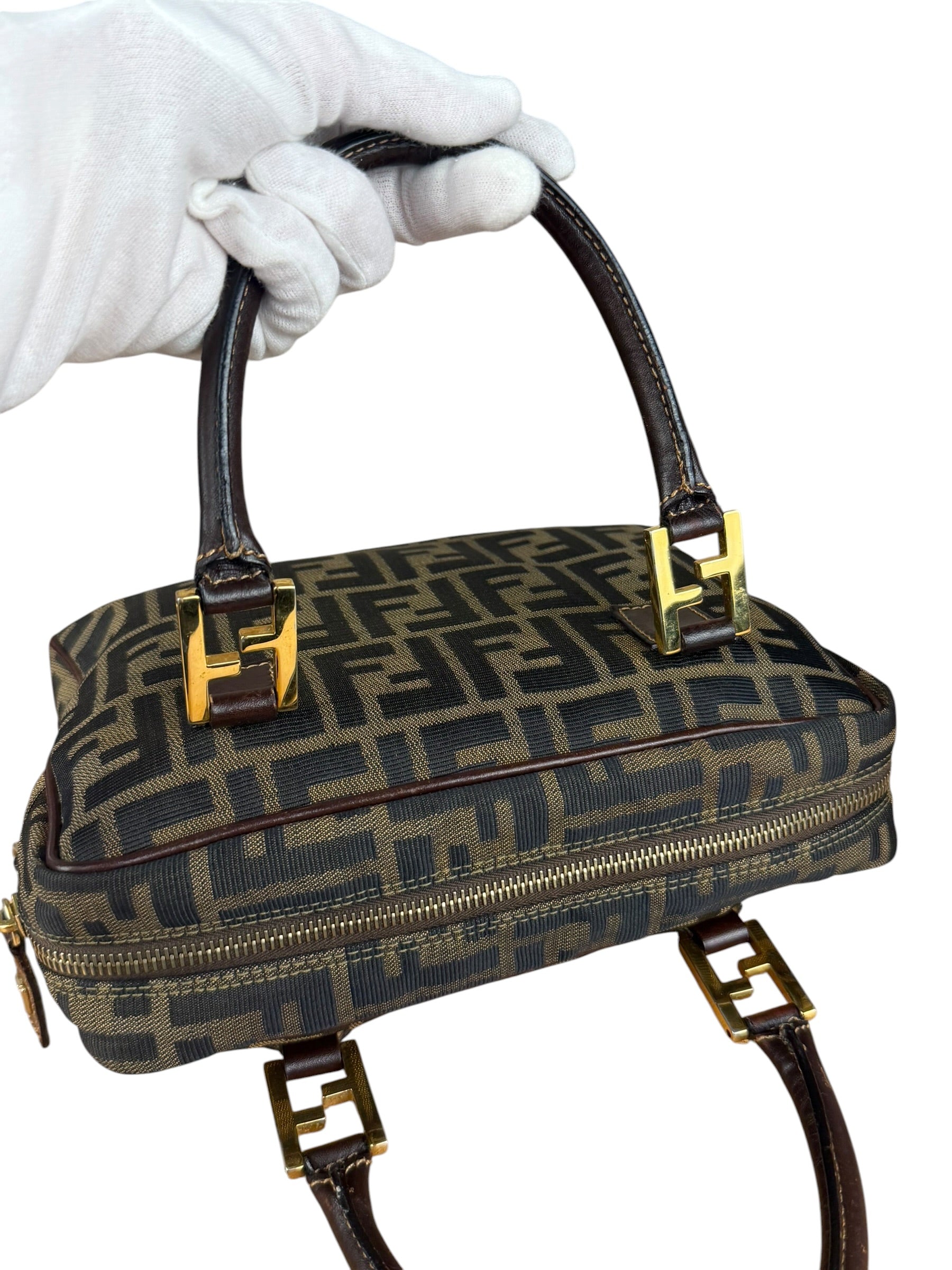 Fendi FF Vintage Zucca Mini Top Handle Bag