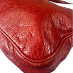 Balenciaga Red Lambskin Hip Moto Crossbody