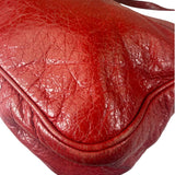 Balenciaga Red Lambskin Hip Moto Crossbody