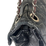 Chanel Black/Grey Quilted Calfskin Matelassè Iridescent Flap Bag 2009