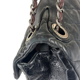 Chanel Black/Grey Quilted Calfskin Matelassè Iridescent Flap Bag 2009