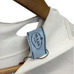 Prada White Cutout Mock Neck Long Sleeve Top