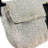 Fendi Pelle Rosa Beaded Baguette