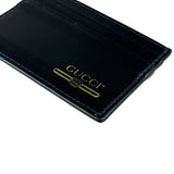 Gucci Vintage Black Leather Card Holder