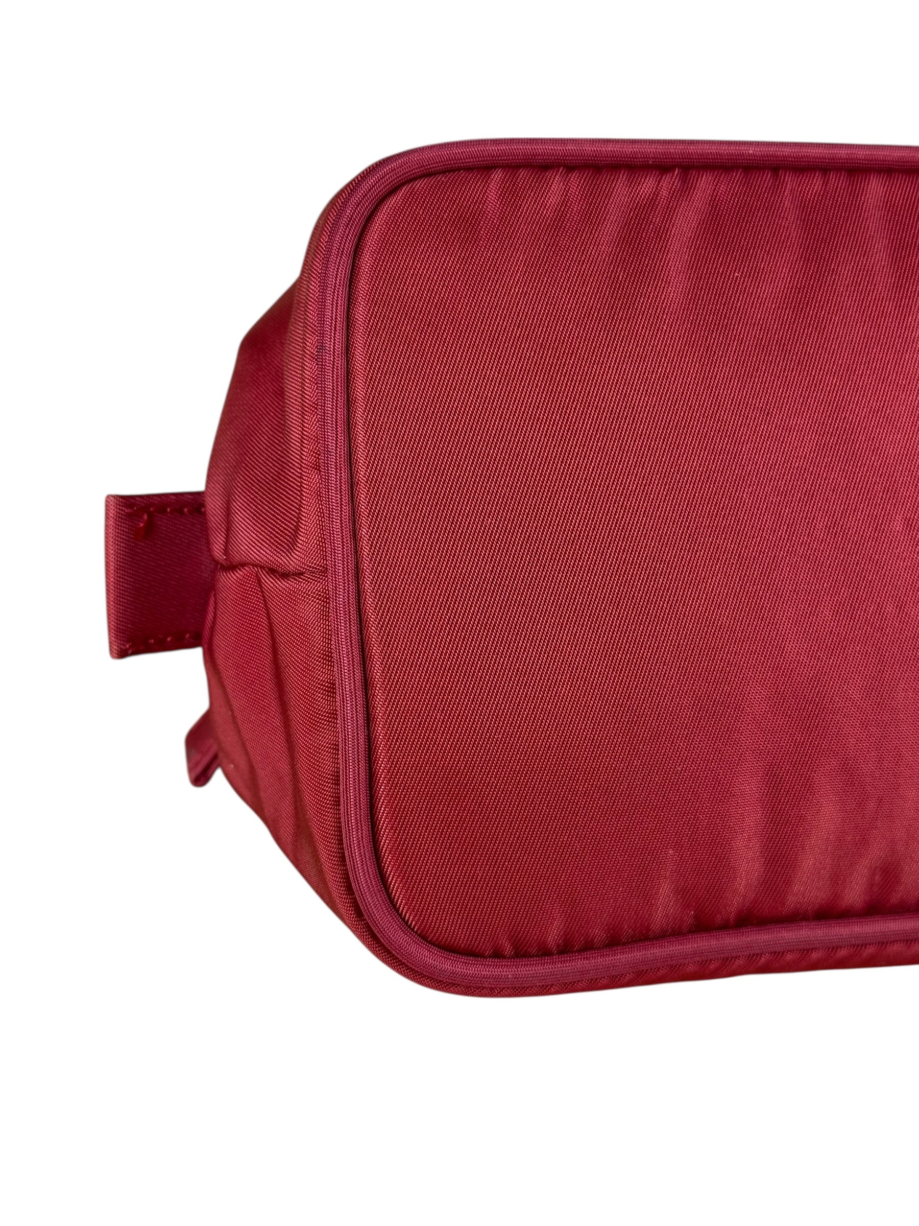 Prada Red Nylon Cosmetic Clutch