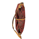 Coach Multicolor Leather Trim Signature Canvas Shoulder Bag