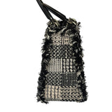 Christian Dior Black/White Tweed Lady Dior Two-Way Bag
