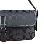 Coach Vintage CC Black Flap Shoulder Bag