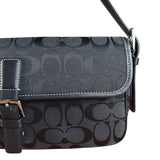 Coach Vintage CC Black Flap Shoulder Bag