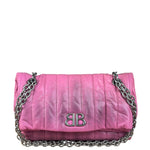 Balenciaga Pink Quilted Leather Chain Shoulder Bag